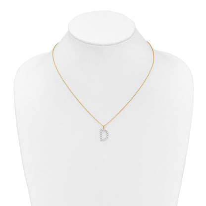 True Origin Lab Grown Diamond VS+ F+ Complete Alphabet D Pendant Necklace