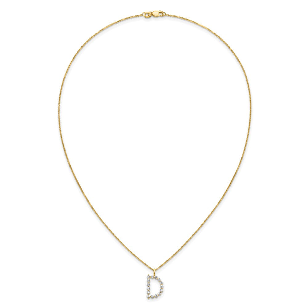 True Origin Lab Grown Diamond VS+ F+ Complete Alphabet D Pendant Necklace