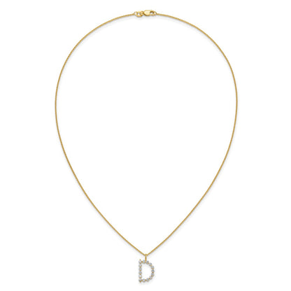 True Origin Lab Grown Diamond VS+ F+ Complete Alphabet D Pendant Necklace