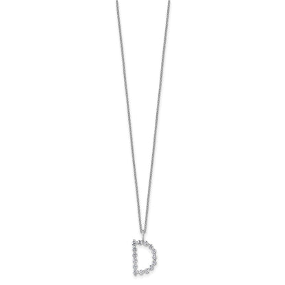 True Origin Lab Grown Diamond VS+ F+ Complete Alphabet D Pendant Necklace