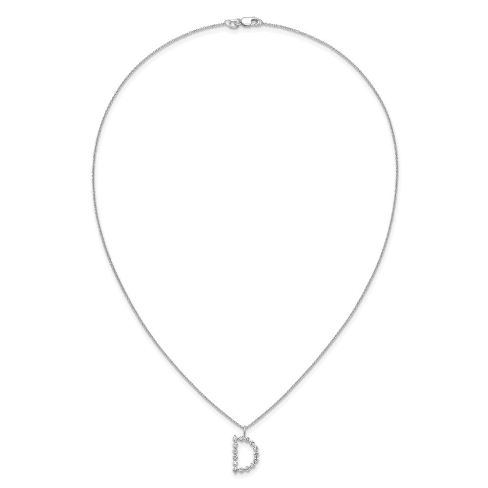 True Origin Lab Grown Diamond VS+ F+ Complete Alphabet D Pendant Necklace