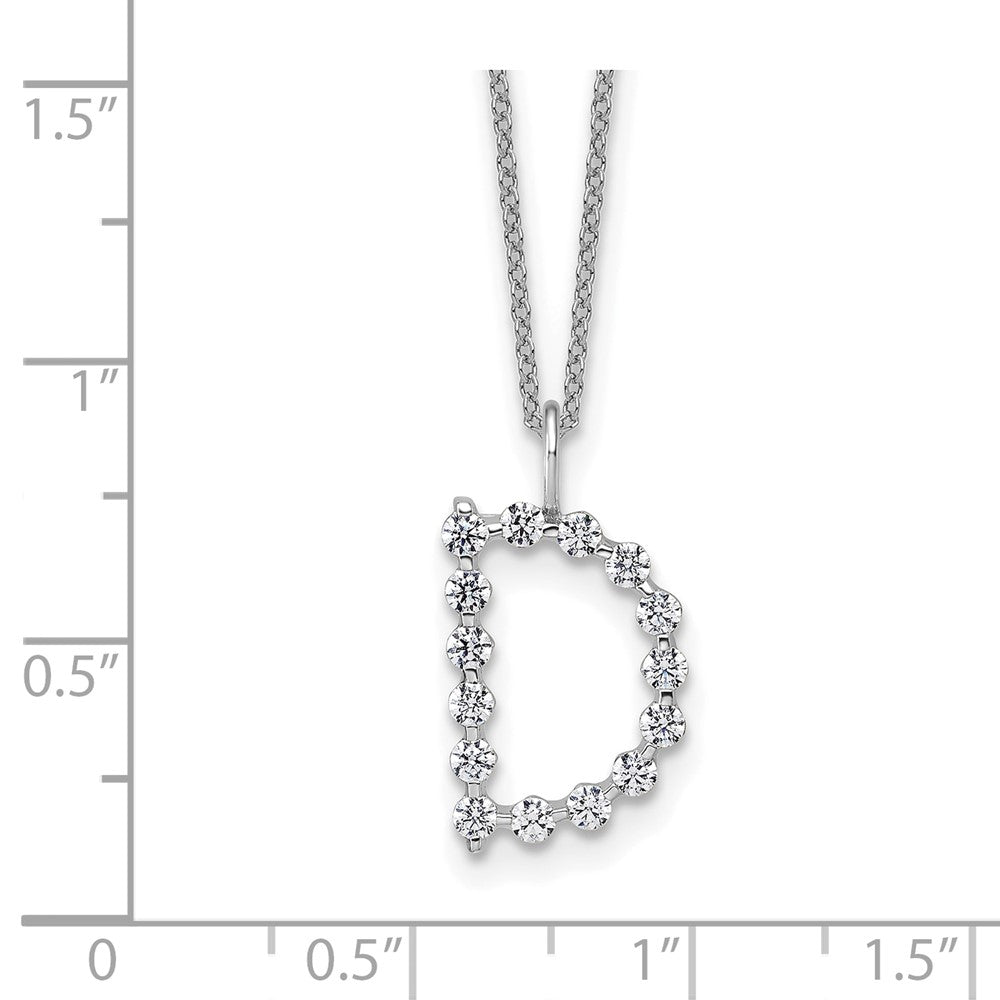 True Origin Lab Grown Diamond VS+ F+ Complete Alphabet D Pendant Necklace