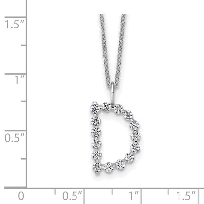 True Origin Lab Grown Diamond VS+ F+ Complete Alphabet D Pendant Necklace