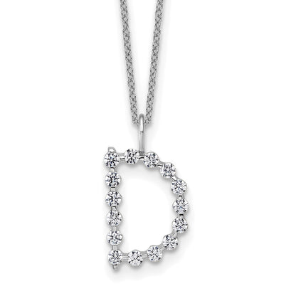 True Origin Lab Grown Diamond VS+ F+ Complete Alphabet D Pendant Necklace