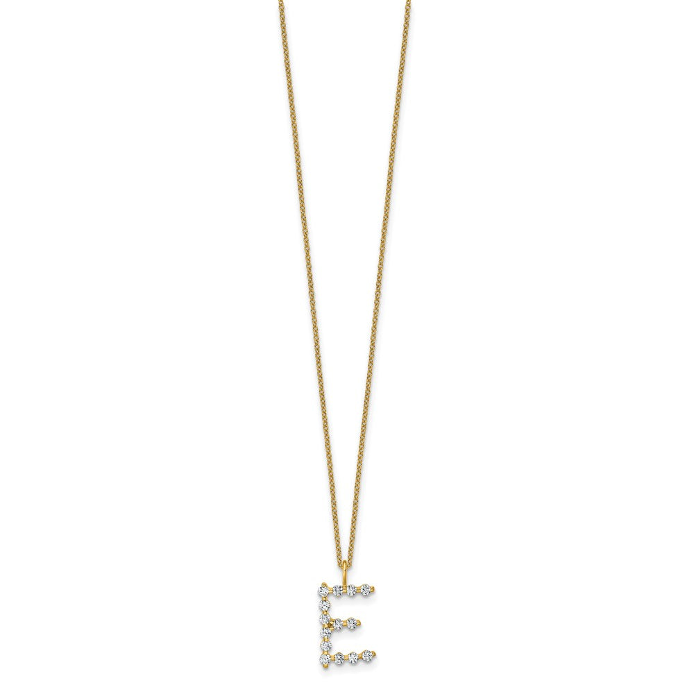 True Origin Lab Grown Diamond VS+ F+ Complete Alphabet E Pendant Necklace
