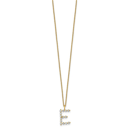 True Origin Lab Grown Diamond VS+ F+ Complete Alphabet E Pendant Necklace