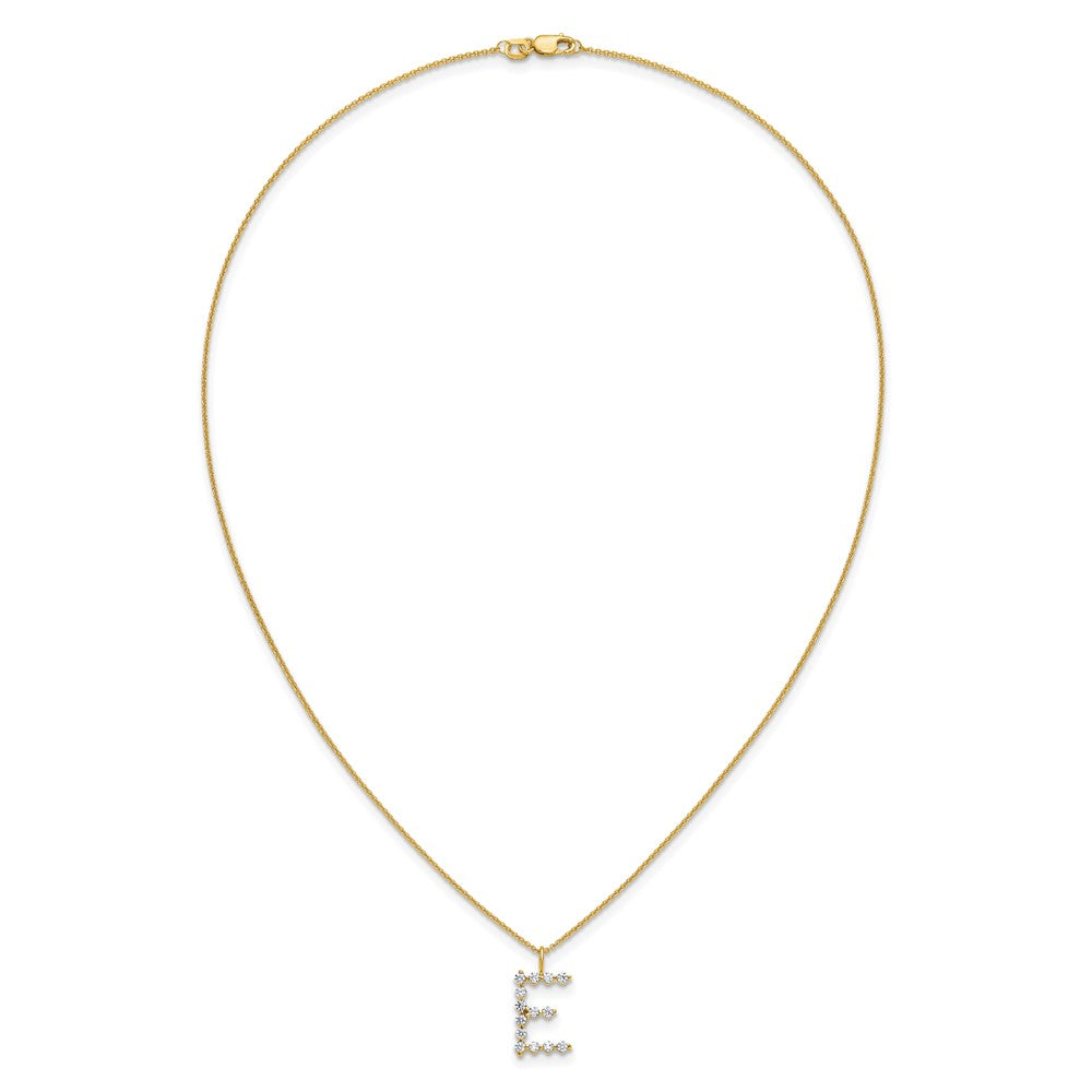 True Origin Lab Grown Diamond VS+ F+ Complete Alphabet E Pendant Necklace