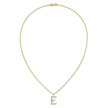 True Origin Lab Grown Diamond VS+ F+ Complete Alphabet E Pendant Necklace