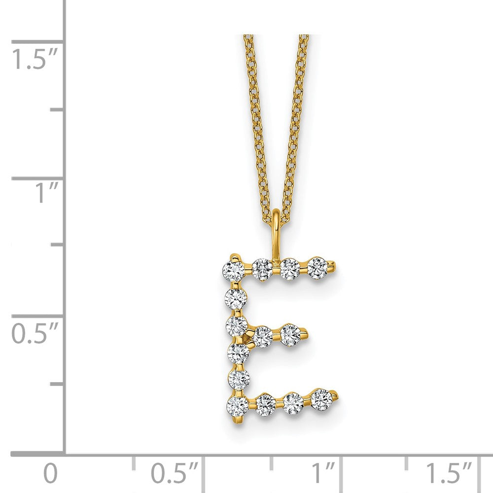 True Origin Lab Grown Diamond VS+ F+ Complete Alphabet E Pendant Necklace