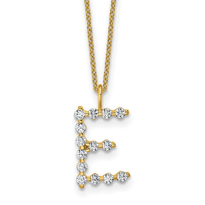 True Origin Lab Grown Diamond VS+ F+ Complete Alphabet E Pendant Necklace