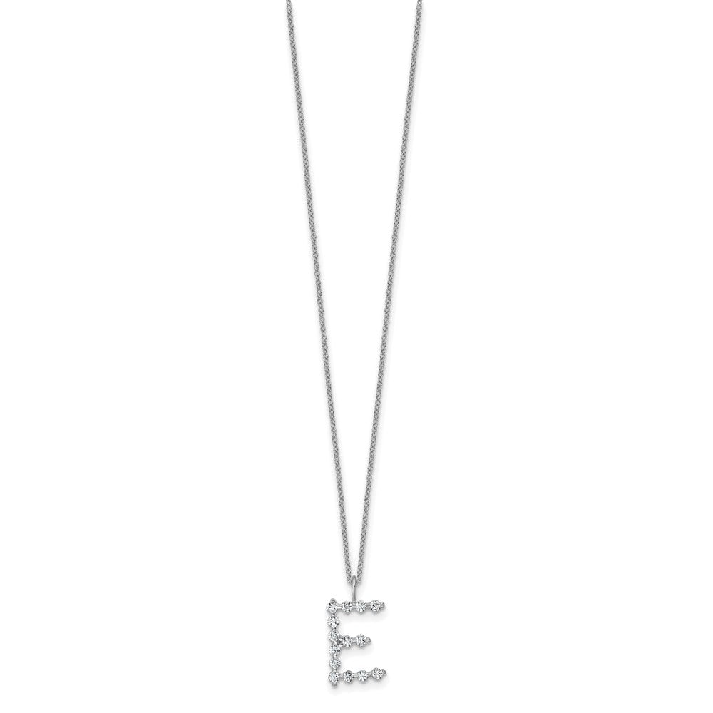 True Origin Lab Grown Diamond VS+ F+ Complete Alphabet E Pendant Necklace