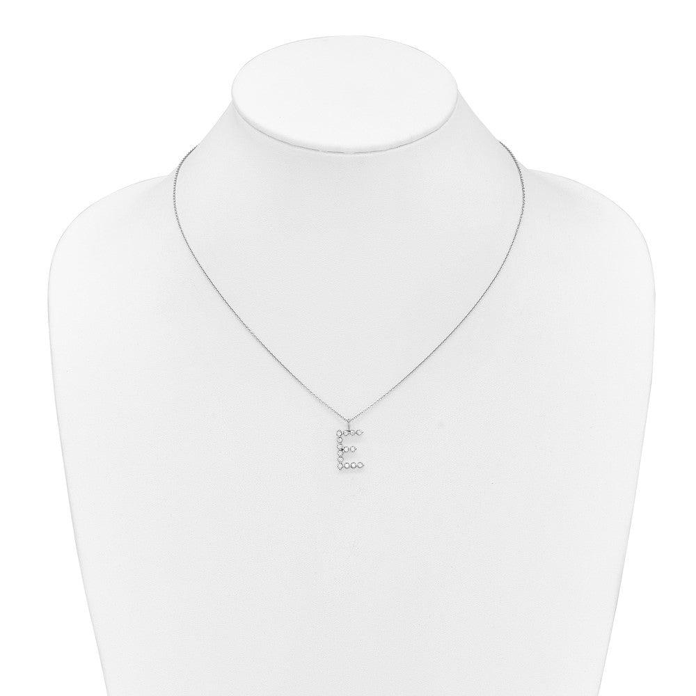 True Origin Lab Grown Diamond VS+ F+ Complete Alphabet E Pendant Necklace