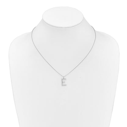 True Origin Lab Grown Diamond VS+ F+ Complete Alphabet E Pendant Necklace