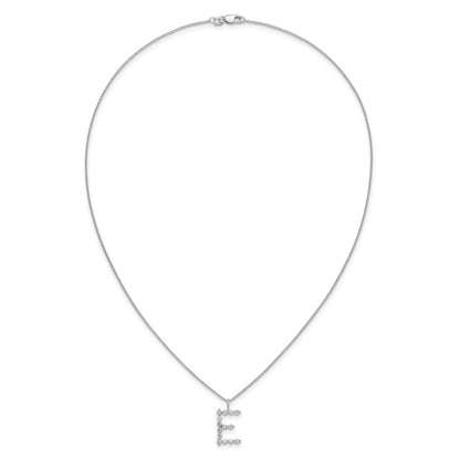 True Origin Lab Grown Diamond VS+ F+ Complete Alphabet E Pendant Necklace