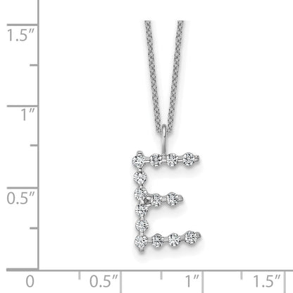 True Origin Lab Grown Diamond VS+ F+ Complete Alphabet E Pendant Necklace