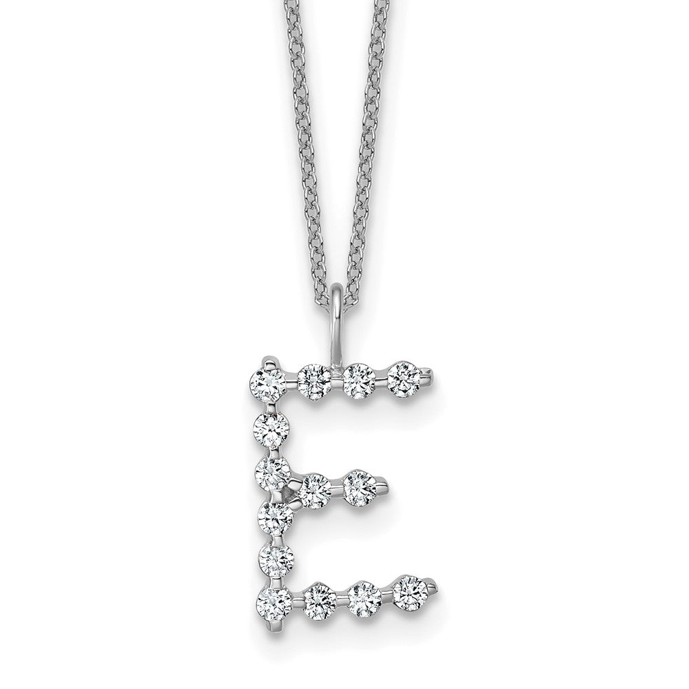 True Origin Lab Grown Diamond VS+ F+ Complete Alphabet E Pendant Necklace