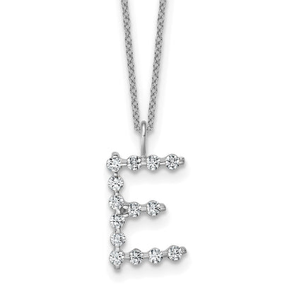 True Origin Lab Grown Diamond VS+ F+ Complete Alphabet E Pendant Necklace