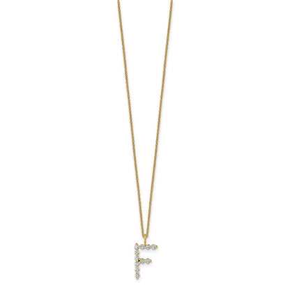 True Origin Lab Grown Diamond VS+ F+ Complete Alphabet F Pendant Necklace