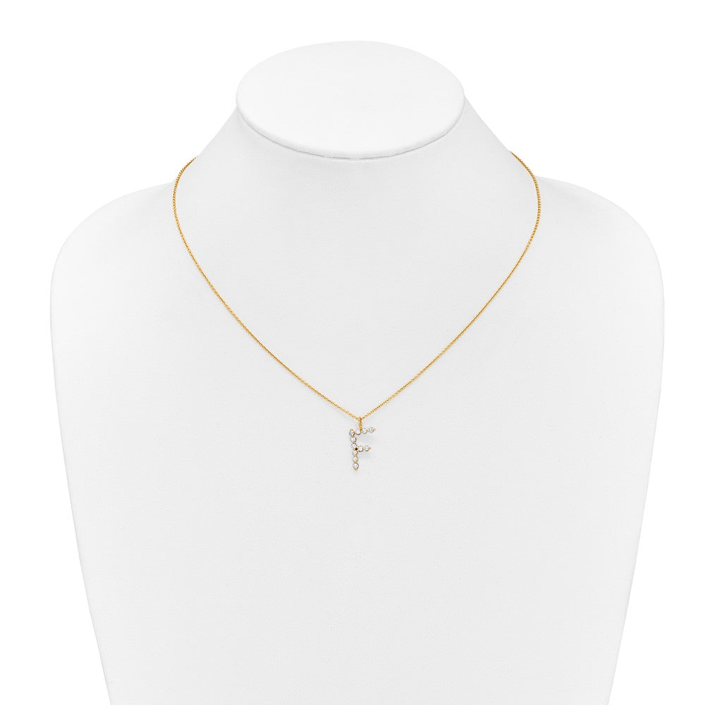 True Origin Lab Grown Diamond VS+ F+ Complete Alphabet F Pendant Necklace