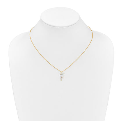 True Origin Lab Grown Diamond VS+ F+ Complete Alphabet F Pendant Necklace