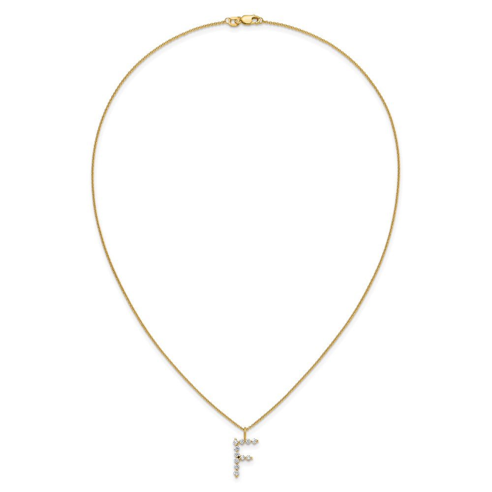 True Origin Lab Grown Diamond VS+ F+ Complete Alphabet F Pendant Necklace