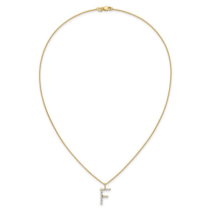 True Origin Lab Grown Diamond VS+ F+ Complete Alphabet F Pendant Necklace