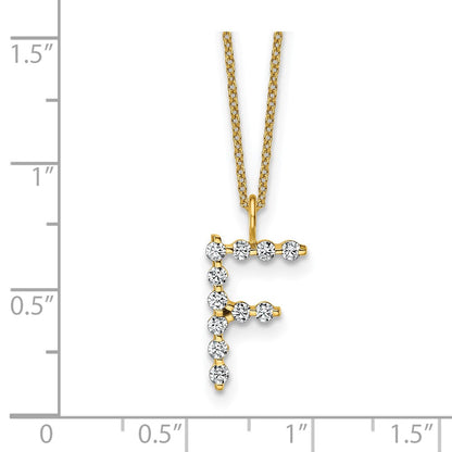 True Origin Lab Grown Diamond VS+ F+ Complete Alphabet F Pendant Necklace
