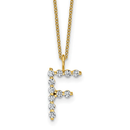 True Origin Lab Grown Diamond VS+ F+ Complete Alphabet F Pendant Necklace