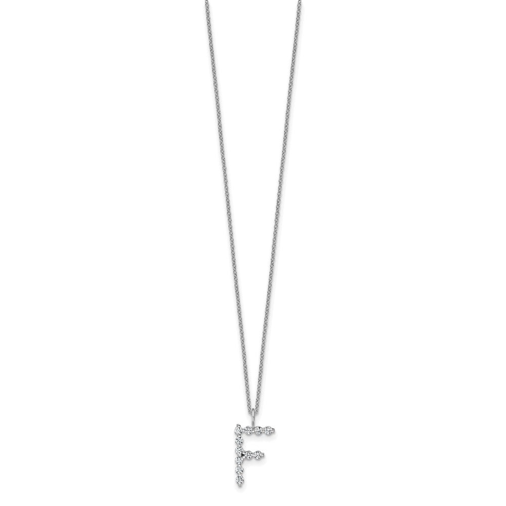 True Origin Lab Grown Diamond VS+ F+ Complete Alphabet F Pendant Necklace