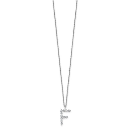 True Origin Lab Grown Diamond VS+ F+ Complete Alphabet F Pendant Necklace
