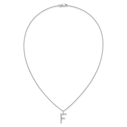 True Origin Lab Grown Diamond VS+ F+ Complete Alphabet F Pendant Necklace