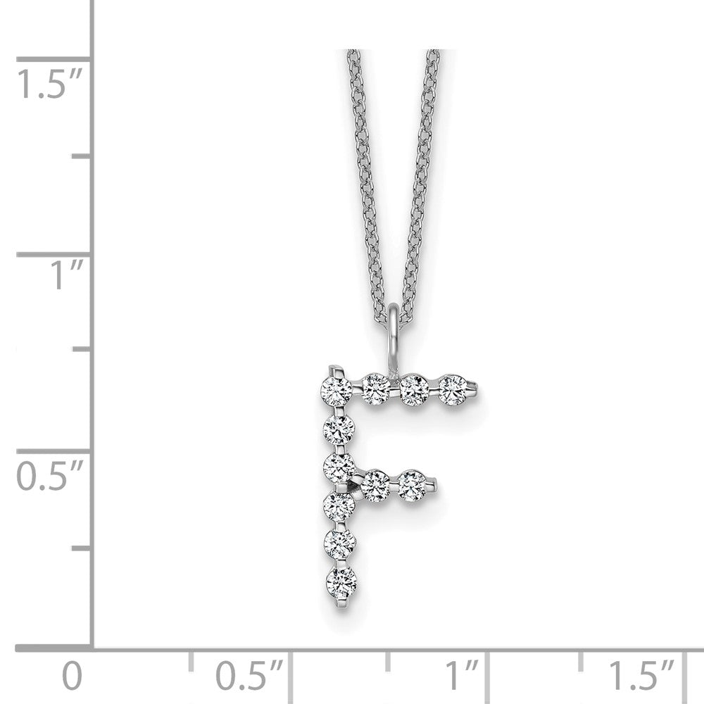 True Origin Lab Grown Diamond VS+ F+ Complete Alphabet F Pendant Necklace