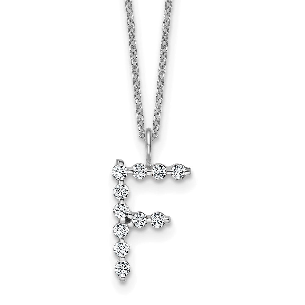 True Origin Lab Grown Diamond VS+ F+ Complete Alphabet F Pendant Necklace