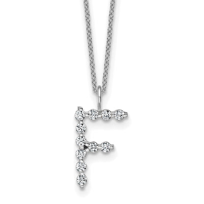 True Origin Lab Grown Diamond VS+ F+ Complete Alphabet F Pendant Necklace