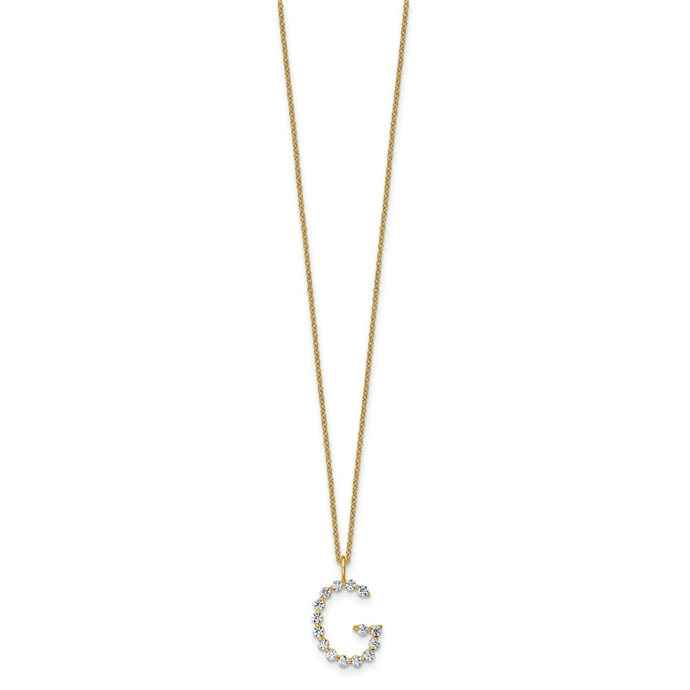 True Origin Lab Grown Diamond VS+ F+ Complete Alphabet G Pendant Necklace