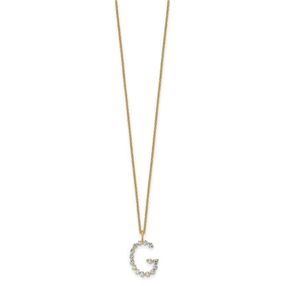 True Origin Lab Grown Diamond VS+ F+ Complete Alphabet G Pendant Necklace