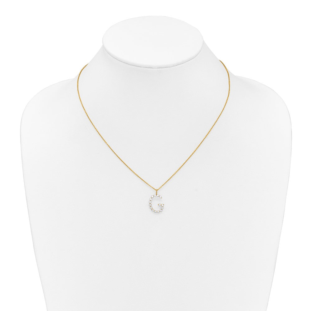 True Origin Lab Grown Diamond VS+ F+ Complete Alphabet G Pendant Necklace