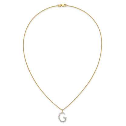 True Origin Lab Grown Diamond VS+ F+ Complete Alphabet G Pendant Necklace