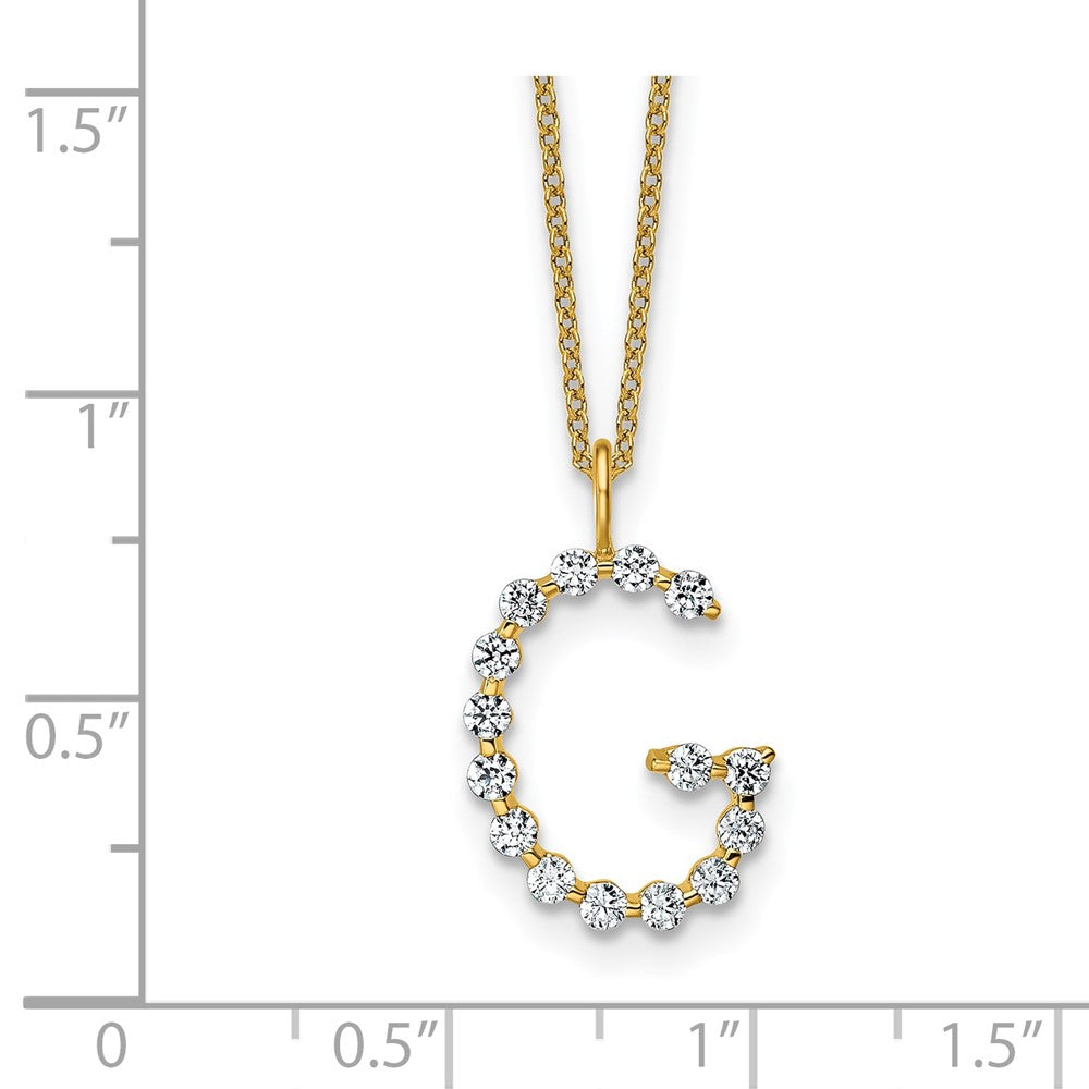 True Origin Lab Grown Diamond VS+ F+ Complete Alphabet G Pendant Necklace