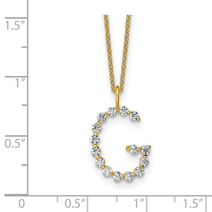 True Origin Lab Grown Diamond VS+ F+ Complete Alphabet G Pendant Necklace