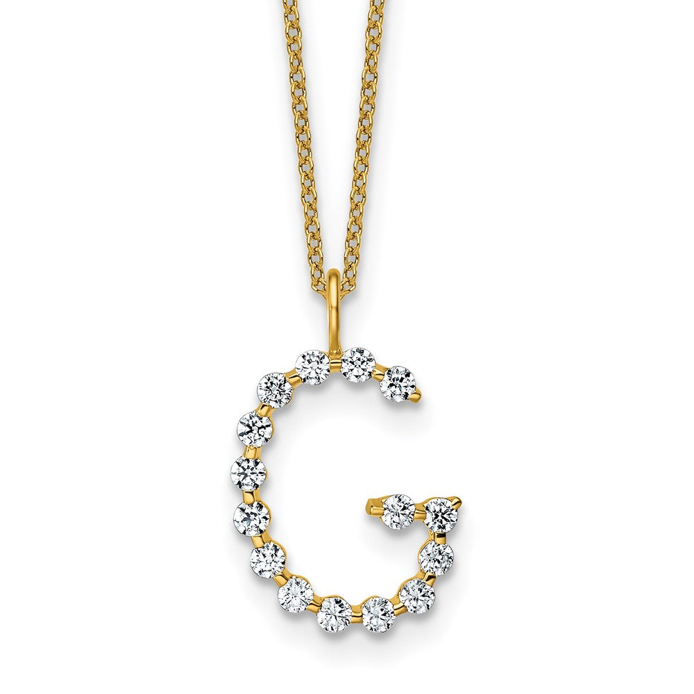 True Origin Lab Grown Diamond VS+ F+ Complete Alphabet G Pendant Necklace