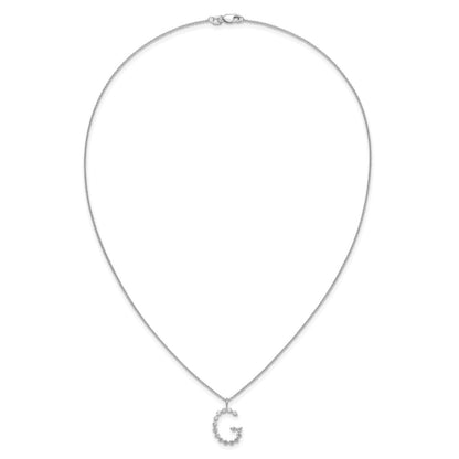 True Origin Lab Grown Diamond VS+ F+ Complete Alphabet G Pendant Necklace