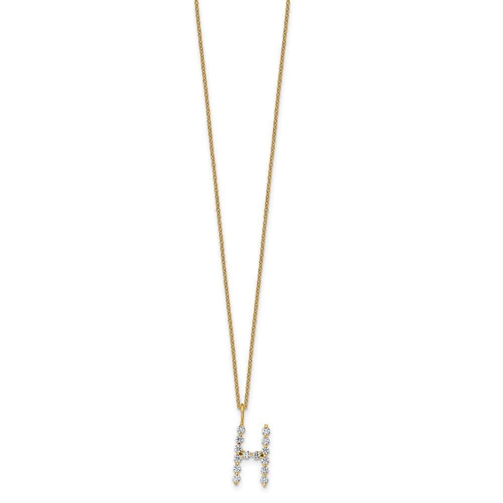 True Origin Lab Grown Diamond VS+ F+ Complete Alphabet H Pendant Necklace