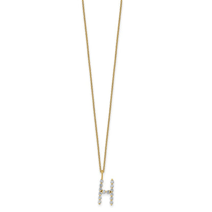 True Origin Lab Grown Diamond VS+ F+ Complete Alphabet H Pendant Necklace