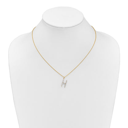 True Origin Lab Grown Diamond VS+ F+ Complete Alphabet H Pendant Necklace