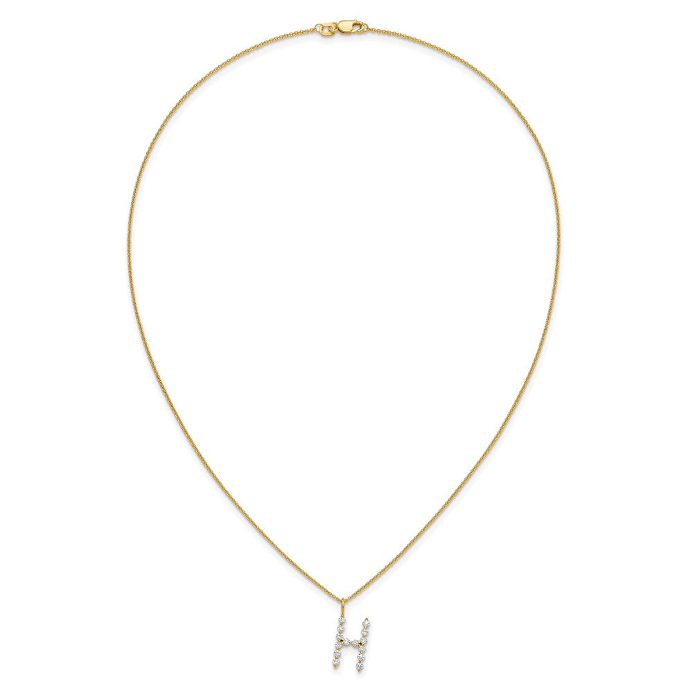 True Origin Lab Grown Diamond VS+ F+ Complete Alphabet H Pendant Necklace