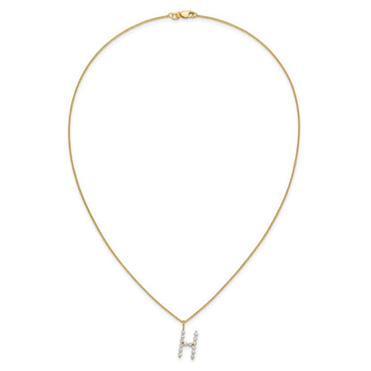 True Origin Lab Grown Diamond VS+ F+ Complete Alphabet H Pendant Necklace