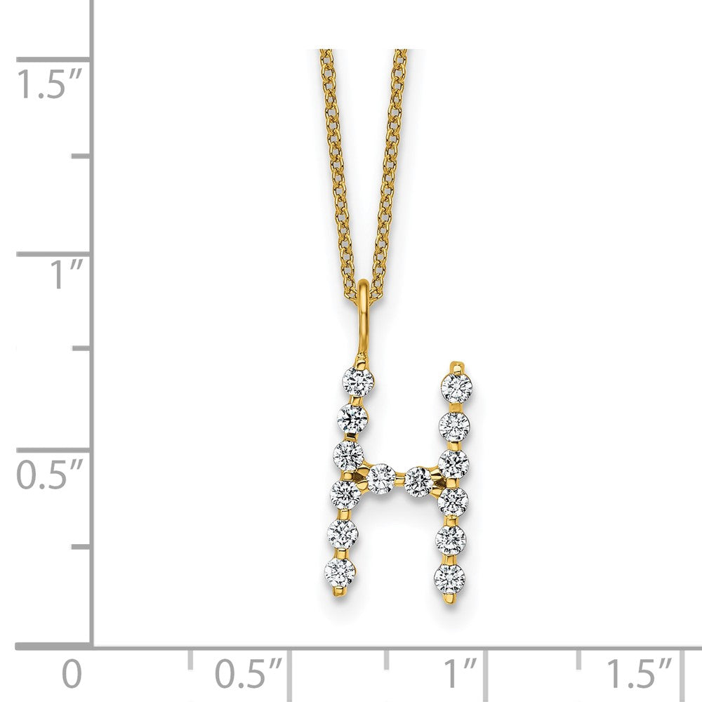 True Origin Lab Grown Diamond VS+ F+ Complete Alphabet H Pendant Necklace