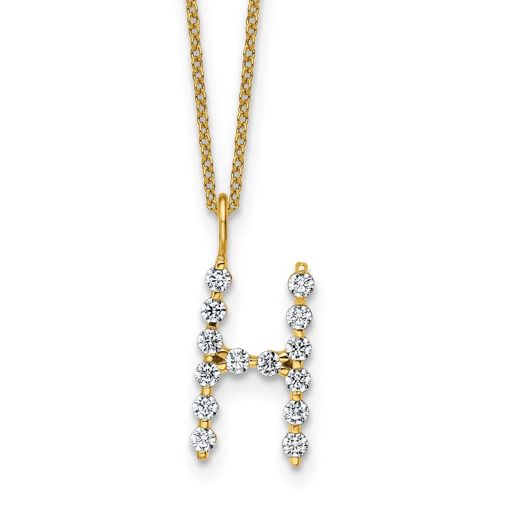 True Origin Lab Grown Diamond VS+ F+ Complete Alphabet H Pendant Necklace