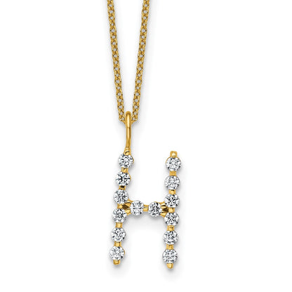 True Origin Lab Grown Diamond VS+ F+ Complete Alphabet H Pendant Necklace
